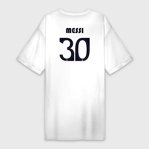 Женская футболка-платье PSG Messi 30 New 202223 / Белый – фото 2