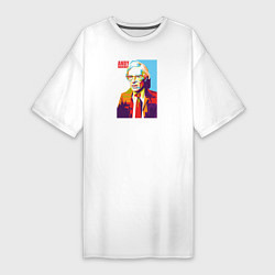 Футболка женская-платье Andy Warhol, цвет: белый