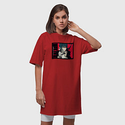 Футболка женская-платье Макима из человек бензопила, цвет: красный — фото 2