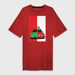 Футболка женская-платье Concept car, цвет: красный
