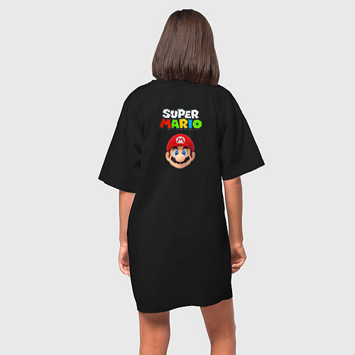 Женская футболка-платье Mariooo / Черный – фото 4