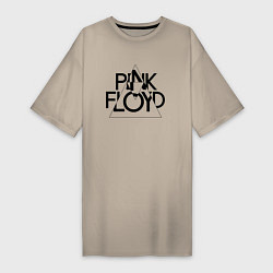 Женская футболка-платье PINK FLOYD LOGO ПИНК ФЛОЙД