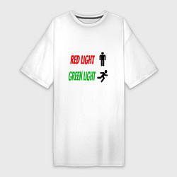 Футболка женская-платье Red, Green Light, цвет: белый