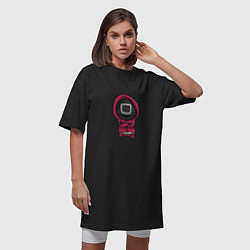 Футболка женская-платье Soldier - Squid Game, цвет: черный — фото 2