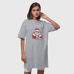 Футболка женская-платье Cool Santa, цвет: меланж — фото 2
