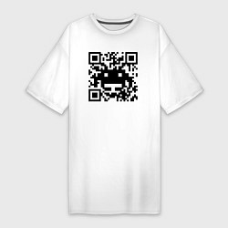 Футболка женская-платье QR-Monster, цвет: белый