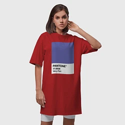 Футболка женская-платье Цвет Pantone 2022 года - Very Peri, цвет: красный — фото 2