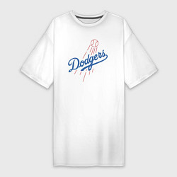 Футболка женская-платье Los Angeles Dodgers baseball, цвет: белый
