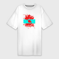 Футболка женская-платье Bloody Dexter, цвет: белый