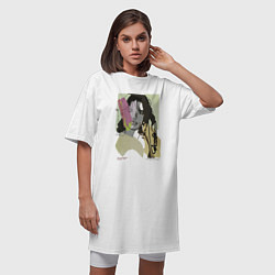 Футболка женская-платье Andy Warhol - Mick Jagger sketch, цвет: белый — фото 2