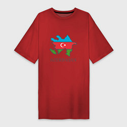 Футболка женская-платье Map Azerbaijan, цвет: красный