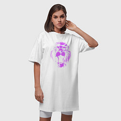 Футболка женская-платье Neon vanguard lion, цвет: белый — фото 2