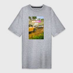 Футболка женская-платье Игра: Forza Horizon 5, цвет: меланж