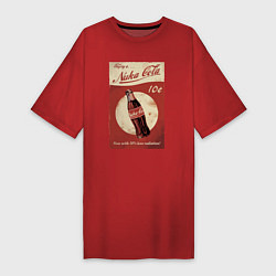 Футболка женская-платье Fallout Nuka Cola Poster Pop art, цвет: красный