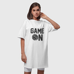 Футболка женская-платье Volleyball - Game On, цвет: белый — фото 2