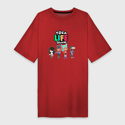 Футболка женская-платье Toca Life World 3, цвет: красный
