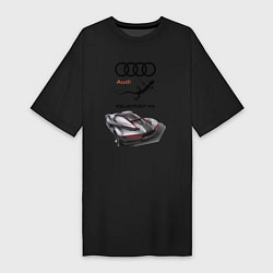 Футболка женская-платье Audi quattro Concept Design, цвет: черный