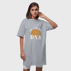Футболка женская-платье ДНК Баскетбол, цвет: меланж — фото 2