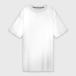 Футболка женская-платье Three Days Grace Рок кот, цвет: белый