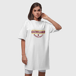Футболка женская-платье Cleveland - Basketball, цвет: белый — фото 2