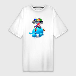 Футболка женская-платье Super Mario Galaxy Nintendo, цвет: белый