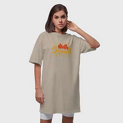 Футболка женская-платье Math Squad, цвет: миндальный — фото 2