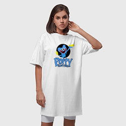 Футболка женская-платье POPPY PLAYTIME HAGGY WAGGY ХАГГИ ВАГГИ СЧАСТЛИВЫЙ, цвет: белый — фото 2