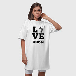 Футболка женская-платье Doom Love Classic, цвет: белый — фото 2