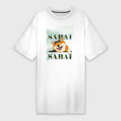 Футболка женская-платье Sabai shiba, цвет: белый