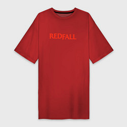 Футболка женская-платье Redfall logo, цвет: красный