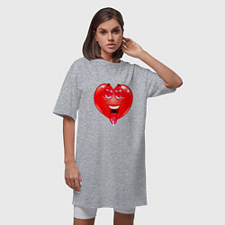 Футболка женская-платье THE HEART IN LOVE, цвет: меланж — фото 2