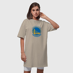 Футболка женская-платье Голден Стэйт Уорриорз NBA, цвет: миндальный — фото 2