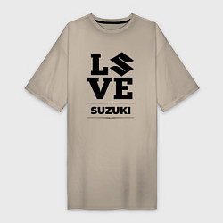 Футболка женская-платье Suzuki Love Classic, цвет: миндальный