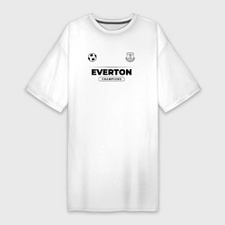 Футболка женская-платье Everton Униформа Чемпионов, цвет: белый