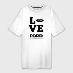 Футболка женская-платье Ford Love Classic, цвет: белый