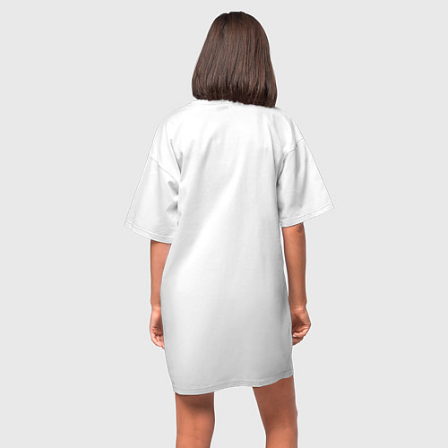 Женская футболка-платье Набираю тупичок камрадов, будем делать кэш на демо / Белый – фото 4