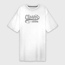 Футболка женская-платье Классический с 1995, цвет: белый