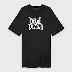 Футболка женская-платье The Devil wears prada logo art, цвет: черный