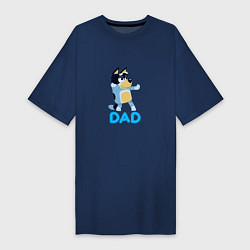 Футболка женская-платье Doggy Dad, цвет: тёмно-синий