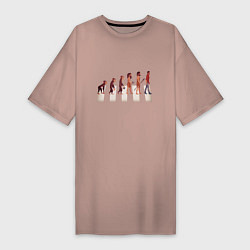 Женская футболка-платье Human evolution