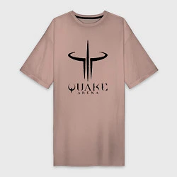 Футболка женская-платье Quake III arena, цвет: пыльно-розовый
