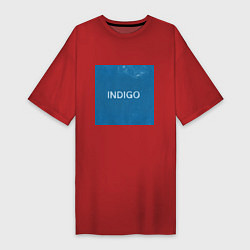 Футболка женская-платье Indigo, цвет: красный