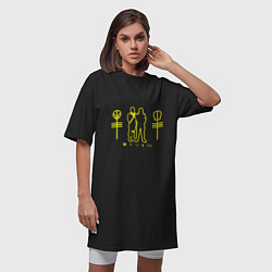 Футболка женская-платье Twenty one pilots signs, цвет: черный — фото 2