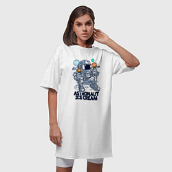 Футболка женская-платье Мороженое для космонавта, цвет: белый — фото 2