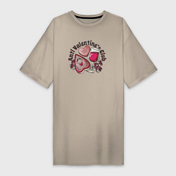 Женская футболка-платье Anti Valentines club