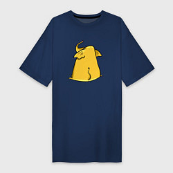 Женская футболка-платье Желтый слон обиделся