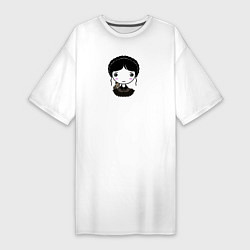 Футболка женская-платье Full of woe Adams, цвет: белый