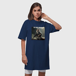 Футболка женская-платье Боевая белка, цвет: тёмно-синий — фото 2