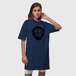 Футболка женская-платье Serious gorilla, цвет: тёмно-синий — фото 2