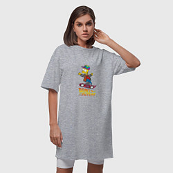 Футболка женская-платье Bart to the future, цвет: меланж — фото 2